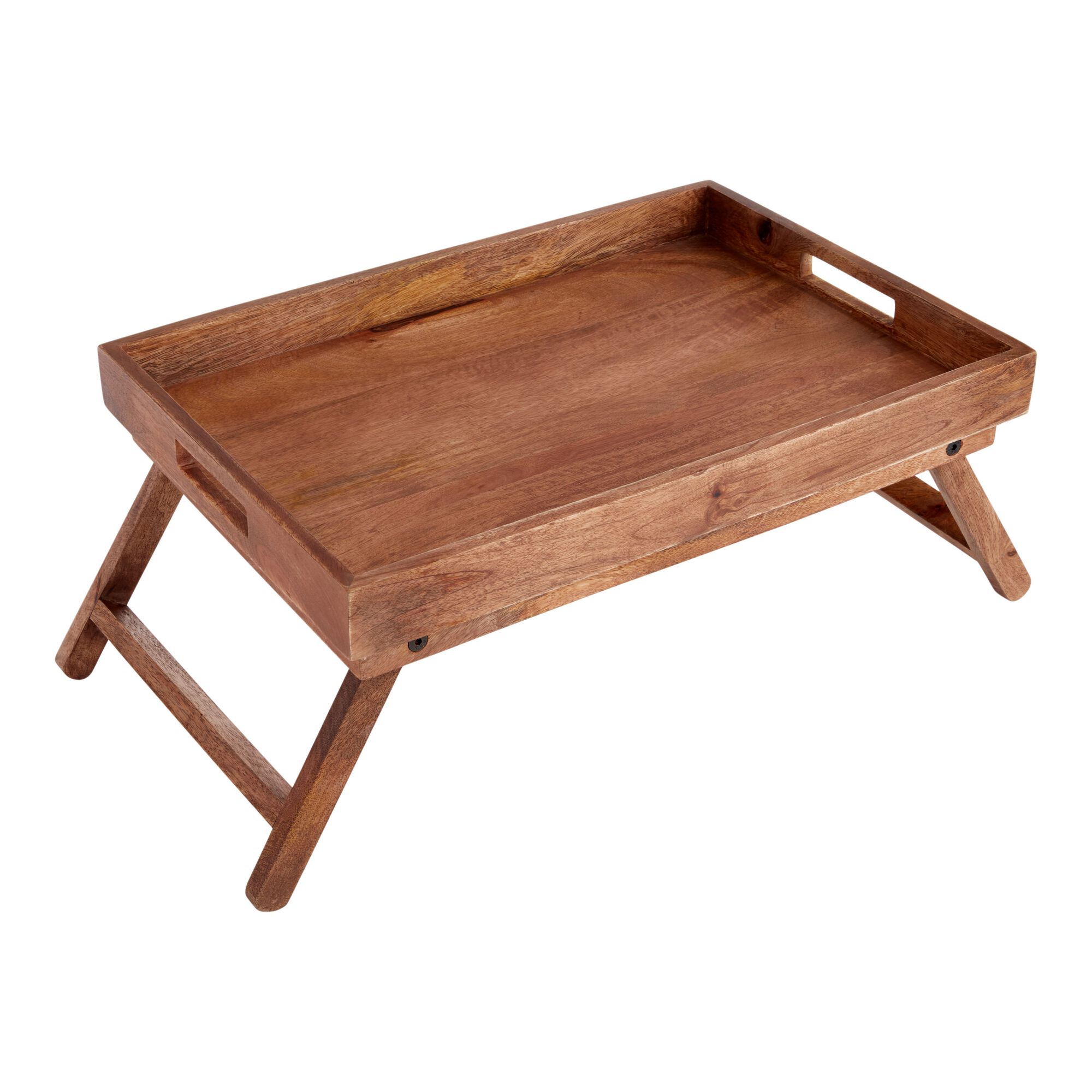 Natural Wood Bed Serving Tray